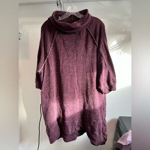 FP Beach Turtleneck Dress- Maroon- Size Large